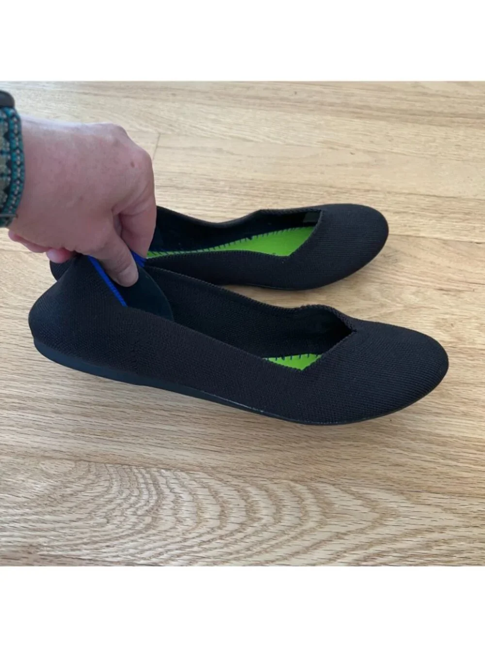Rothy's Classic Black Round Toe Loafers Women's Size 10